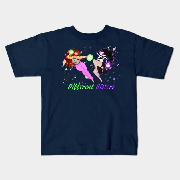 Different Sisters Kids T-Shirt by TeeJay93